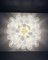 Lampada da soffitto in vetro di Murano con 32 petali Lattimo e vetro trasparente, anni '90, Immagine 5