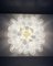 Murano Ceiling Lamp with 32 Lattimo and Clear Glass Petals, 1990s 5