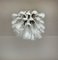 Murano Ceiling Lamp with 32 Lattimo and Clear Glass Petals, 1990s 14