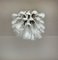 Murano Ceiling Lamp with 32 Lattimo and Clear Glass Petals, 1990s, Image 14