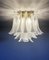 Murano Ceiling Lamp with 32 Lattimo and Clear Glass Petals, 1990s, Image 10