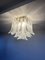 Murano Ceiling Lamp with 32 Lattimo and Clear Glass Petals, 1990s, Image 12