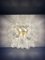 Murano Ceiling Lamp with 32 Lattimo and Clear Glass Petals, 1990s 6