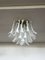 Murano Ceiling Lamp with 32 Lattimo and Clear Glass Petals, 1990s 1