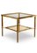 Brass and Glass Lamp Table with Magazine Rack attributed to Maison Charles 1