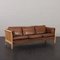 3-Seater Sofa in Brown Aniline Leather and Beech Wood by Mogens Hansen, 1970s, Image 17