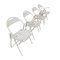Mid-Century French Folding Metal Chairs, Set of 4, Image 1