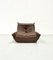 Togo Lounge Chair in Dark Brown Leather by Michel Ducaroy for Ligne Roset, Image 3