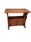 Small Charm Carved Oak Coffee Table with Magazine Rack 1