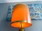Large Regency Style Amber Acrylic Glass Buffet Table Lamp with Brown Drum Lampshade, 1970s 12