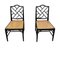 Vintage Stühle aus Bambus in Schwarz, 2er Set 1