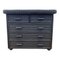 Vintage Wicker and Bamboo Chest of Drawers in Black 1