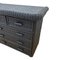 Vintage Wicker and Bamboo Chest of Drawers in Black 4