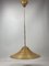 Lámpara colgante italiana de bambú y latón de Gabriella Crespi, años 70, Imagen 1