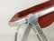 Silla plegable Plona de escay rojo y aluminio de G. Piretti para Anonima Castelli, años 60, Imagen 4