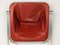 Red Skai & Aluminum Plona Folding Chair by G. Piretti for Anonima Castelli, 1960s, Image 9