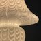 Große Klassische Weiße Murano Mushroom Tischlampe, Italien, 1970er 3