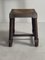 French Modernist Brutalist Wood Turned Stool in the style of Charles Dudouyt, 1950s 7