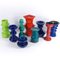 Space Age Ceramic Candleholders, Set of 9 2