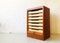 Teak Chest of Drawers with Rolling Door, Denmark, 1960s 2