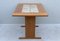 Mesa de comedor Mid-Century pequeña de teca y azulejos de Gangso Mobler, Imagen 11