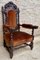 19th Century French Carved Walnut Throne Chair, 1890s 6