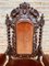 Silla trono francesa de nogal tallado, década de 1890, Imagen 8