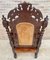 19th Century French Carved Walnut Throne Chair, 1890s 13