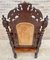 19th Century French Carved Walnut Throne Chair, 1890s, Image 13