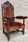 19th Century French Carved Walnut Throne Chair, 1890s 2