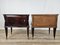 Mid-Century Nachttische aus Mahagoni & Palisander mit Glasplatten, 1950, 2er Set 3