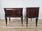 Mid-Century Bedside Tables in Mahogany and Rosewood with Glass Tops, 1950, Set of 2 4