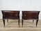 Mid-Century Bedside Tables in Mahogany and Rosewood with Glass Tops, 1950, Set of 2 1