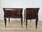 Mid-Century Bedside Tables in Mahogany and Rosewood with Glass Tops, 1950, Set of 2, Image 2