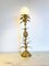 Lámpara de pie grande con piña de metal dorado, años 70, Imagen 2