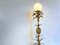 Large Floor Lamp with Pineapple in Gilded Metal, 1970s 3