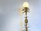 Large Floor Lamp with Pineapple in Gilded Metal, 1970s, Image 3