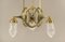 Art Deco Brass Chandelier with Lead Crystal Shades, 1920s, Image 8