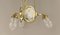 Art Deco Brass Chandelier with Lead Crystal Shades, 1920s, Image 6