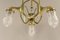 Art Deco Brass Chandelier with Lead Crystal Shades, 1920s, Image 11