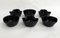 Bowls in Black Opaline Glass from Arc, France, 1980s, Set of 6 6