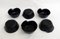 Bowls in Black Opaline Glass from Arc, France, 1980s, Set of 6 8