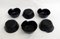 Bowls in Black Opaline Glass from Arc, France, 1980s, Set of 6, Image 8