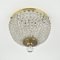 Vintage Crystal and Brass Flush Mount, 1950s 3