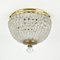 Vintage Crystal and Brass Flush Mount, 1950s 6