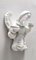 Wall Mounted White Glazed Ceramic Cherub Candleholder from Goldscheider, Austria, 1930s 4