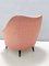 Vintage Peach Pink Lounge Chair in the style of Gio Ponti for Casa & Giardino, 1940s 6