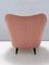 Vintage Peach Pink Lounge Chair in the style of Gio Ponti for Casa & Giardino, 1940s 7