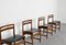 Mid-Century Teak and Leatherette Dining Chairs, 1960s, Set of 4 2