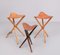 Three Folding Hunting Chairs with Leather Seats, 1960s, Set of 3 1
